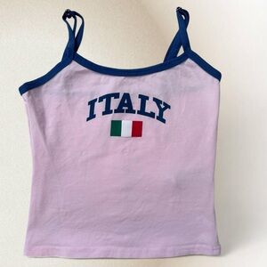 Edikted Pink Camisole with Italy Graphic